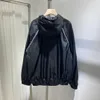 Jaqueta negra de jaqueta preta de alta qualidade Prote￧￣o ambiental Tecido de nylon Tamanho dos EUA Top Designer Jacket