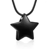 Chains Small Star Charm Cremation Jewelry Urn Pendant Ashes Memorial Lockets Keepsake Necklace For Woman Men