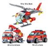 774PCS City Fire Station Model Bloków konstrukcji helikoptera