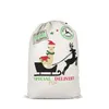 Blank Sublimation Santos sacos de Natal Bolsas de presente Decora￧￵es T￩rmicas Dinosaur Kids Saco de doces Bolsa de bolso de pacote de pacote