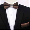 Moda szczupła chusteczka z muszką czerwone wino szczupły mroczny hanky mężczyźni muszka Men Business Wedding Butterfly Zestaw upominkowy J220816