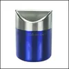 Poubelles Colorf Poubelles En Acier Inoxydable Miniature Table Top Trash Creative Portable Drop Delivery 2022 Maison Jardin Housekee Orga Dhwfn