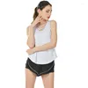 Yoga-outfit t-shirts vest tops vrouwen casual actieve slijtage fitness top vrouwjoggers training comfortabele rennende ademende plus maat