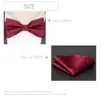 Mens Bow Tie Set Solid Silver Dot Fashion Butterfly Ties Men Handkerchief Party Man 선물 넥타이 웨딩 액세서리 Bowtie J220816