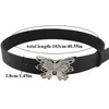 أحزمة أزياء بو الجلود الخصر للنساء Fairy Butterfly Buckle Wide Belt Belt -Chic Luxury Beachury Bastage Strap