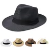 Wide Brim Hats St Weaving Sun Hat Summer New Pattern Formal Men And Women Big Cowboy Wide Brim Caps Black Fashion Drop Delivery 2022 Dhrre