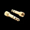 Gold Plated Microphone Aux -kontakt 6.35mm hane till 3,5 mm Female Plug Stereo Audio Headphone Screw Adapter Connectors
