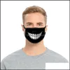 Maschere di design Denti Skls Maschere per la polvere Mascarilla riutilizzabile nera Moda Mascherine antifumo Lavabile Ciclismo Respirazione Adts Chi Dhctr