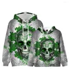 Men's Hoodies 2022 Halloween Skull Trend Parent-child Wear 3D Print Children's Students Autumn And Winter Hooded Sweater Thin Fleece