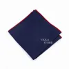 Dubbelsidig solid bomull Hankie Red Blue Black Colorful Soft Fabric näsduk Men Pocket Square Wedding Party Accessory J220816