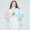 Skifahren Jacken 2022 Winter Ski Anzug Frauen Outdoor Snowboard Jacke Mit Kapuze Nähte Verdickte Warme Kleidung Wasserdichte Top