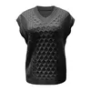 Kadın Sweaters Fashion Breppy Style Sleeless Seater Sweater Zarif Seksi Örgü Tank Top V-Gell Vintage Pure Renk All Match