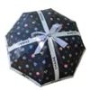Модный черный зонтик на открытом воздухе дождливые солнце