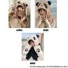 Berets Casual Winter Panda Warme Mütze Schal Handschuhe Set Beanies Caps Plüsch Frauen