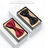 Bow Ties 2022 Marka projektantka Najwyższa jakość czarna bowtie dla mężczyzn pana młodego przyjęcie motylowy Poly -Silk Silk dwuwarstwowy pudełko prezentowe