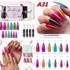 False Nails Makaracrylic Nail Kit Press On Set 240st Long Coffin Ballerina Tips Full Cover Gel with Lim File