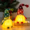 Party Favor LED Lumière Sans Visage Gnome Arbre De Noël Suspendu Pendentif Lumineux Rougeoyant Nain Rudolph Poupée Cadeau De Noël Décor JNB16582