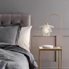 Bordslampor nordiska moderna led kreativ personlighet marmor smidesj￤rn skrivbord lampa industriellt k￶k sovrum vardagsrum belysning