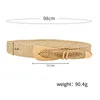 Cinture Cintura da donna firmata Cintura in paglia intrecciata manuale in oro per le donne Cintura con fibbia in metallo irregolare Accessori di abbigliamento