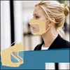 Designer Masks Transparent Printings Mask Deaf Mute Lip Language Respirators Adjust Reuseable Masks Dust Er Fashion Colorf Three Laye Dh8Gi