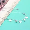 Hakemler Moda 925 STERLING Gümüş Homenflet Kadınlar için Basit Kalp Şekleli Bell Yaz Kız Ayak Takı Hediyesi