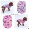 Dog Apparel Crown Pattern Purple Pets Clothes Dogs Autumn Winter Plush Warm Princess Sweater Small Dog Clothing Drop Delivery 2022 H Dhomc