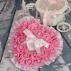 Presente Wrap Wap Wedding Heart Bolo Ring Box simulação espuma rosa camada única amor suprimentos de travesseiro