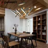 Kronleuchter Nordic Ankunft Art DECO LED Deckenleuchten für Küche Modernes graues Metall mit Holz Schlafzimmerlampe Grüne Räume Leuchte