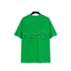 Marque de mode de luxe Mens T-shirt Designer Lettre Imprimer À Manches Courtes Col Rond D'été T-shirt Lâche Top Blanc Vert Asiatique Taille S-2XL