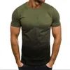 T-shirt da uomo 2022 T-shirt sportiva casual da uomo Moda estiva europea e americana Risvolto Gradiente 3D Girocollo a maniche corte Uomo