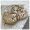 Torby wieczorowe ręcznie tkane damskie torby na ramię łuk torebka bohemian letnia słomka plaż