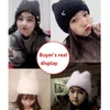 Beanie/Skull Caps 2020 Simple Girl Angora Rabbit Fur Ear Beanie Hat For Dames Winter Skullies Warm Wool Panama Fashion Gorros Vrouwelijke Bomber Cap T221020