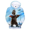 Hoodies masculins 2022 Russia Bear Flag russe imprim￩ 3D Sweatshishishishishishs mascules