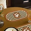 PVCレザー楕円形のプレースマット防水油圧テーブルマット熱断熱板ボウルパッドレストラン装飾キッチンレストラン装飾MJ0945
