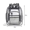 Clear Backpack Waterproof PVC School Bag Transparent Backpack Purses with Reinforced Strap See Through BookBag