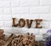 Anche corteccia in legno massello vintage in legno lettere inglesi numeri abbigliamento negozio caffetteria decorazione morbida fai-da-te