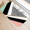 Carpets 1Pcs Geometric Kitchen Entrance Door Mat 40 60cm Coral Velvet Carpet Rubber Colorful Indoor Floor Mats Non-Anti-Slip Rug 48267-1