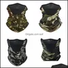 Masques de concepteur en plein air Magic Scarpe pliable hommes Respirable Neck Gaiter Protection de camouflage de vent anti-poussière Masque solaire Dhodw