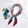 70cm Women Square Scarf Print Foulard Femme Elegant Women Wrap Handkerchief Silk Satin Bandana Accessories J220816