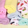 8 PCSSet Cotton Safe Baby Small Square Handdukar Baby Food Servin Nyfödda barnhandduk J220816