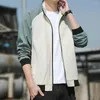 Herrenjacken Herbst Patchwork Männer Jacke Kontrastfarbe Raglanärmel Lässige gerippte Manschette Bomber Outwear Streetwear für Sport