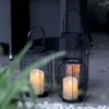 Candle Holders Garden Hanging Lamp Nordic Style Lantern Holder Unique Aesthetic Black Velas Decorativas Home Decoration