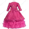 Mädchen Kleider Vintage Gold Stickerei Rosa Charro Ballkleid Kleine Mädchen Festzug Quinceanera Süße 15 Jahre Für Hochzeit Party Prom