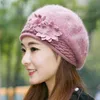 Bonnet / Skull Caps Nouvelle Arrivée Femmes Élégantes Tricoté Chapeaux Bonnet De Fourrure De Lapin Automne Hiver Chapeau Dames Mode Féminine Skullies Béret Chapeau T221020