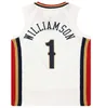 Maillot de basket-ball imprimé Zion Williamson de la Nouvelle-Orléans Brandon Ingram CJ McCollum Jonas Valanciunas Trey Murphy III Herbert Jones Hawkins Matt Ryan PELICAN