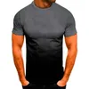 T-shirt da uomo 2022 T-shirt sportiva casual da uomo Moda estiva europea e americana Risvolto Gradiente 3D Girocollo a maniche corte Uomo