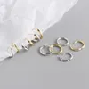 Hoop￶rh￤ngen Minimalist 925 Sterling Silver Small Circle For Women Accessories Gold Color Hoops Earings Woman's Jewelry