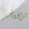 Brincos de argola minimalista 925 prata esterlina pequena círculo para mulheres acessórios aros de cor de ouro Earings jóias da mulher