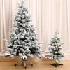 Kerstdecoraties PE FloCking Tree Snowflake 1,2 m 1,5 m 1,8 m gecodeerde kunstmatige kale luxe Navidad Home Decoratie