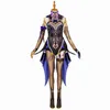 Disfraces de anime Juego Genshin Impacto Fischl Cosplay Uniforme frío Anime Peluca Zapatos Sexy Vestido de fiesta de Halloween Traje para mujeres Niñas J220915